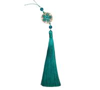 AOOOWER Pendentif traditionnel Han Fu avec motifs floraux de bon augure pour les amateurs de culture et les amateurs de mode, 14cm, Polyester, Pas de gemme