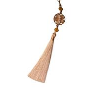 AOOOWER Pendentif traditionnel Han Fu avec motifs floraux de bon augure pour les amateurs de culture et les amateurs de mode, 14cm, Polyester, Pas de gemme