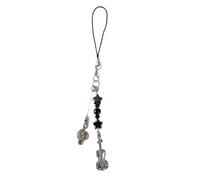 AOOOWER Pendentif unique en forme d'étoile de guitare avec perles pour téléphone portable, chaîne de téléphone, porte-clés, accessoire pour musique