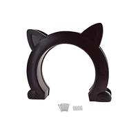 AOOOWER Pet Cartoon Cat Shape Hole Door Plastic Dog Cat Hole Controllable Switches Direction Small Supplies for Sliding Glass Large Dog for Window Screen