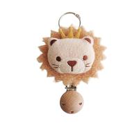 AOOOWER Pince à chapeau en bois élégante avec motif ours de dessin animé - Accessoire de mode et portable - Convient pour divers, 12.5cm, Pinces en bois et en métal, bandes élastiques, Pas de gemme