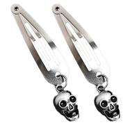 AOOOWER Pince à cheveux en métal en forme de tête de mort en forme de cœur d'ours - Accessoire de cheveux pour femme