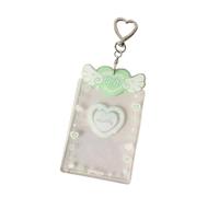 AOOOWER Porte-carte photo porte-clés à paillettes motif ailes d'étudiant protecteur de carte pendentif accessoire pour crédit, 11.3x7cm, Acrylique, Sans pierre précieuse