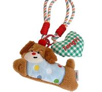 AOOOWER Porte-clés adorable lapins ours en peluche avec pendentif chiot de dessin animé pour sacs à dos tendance, 10.5x22cm, Peluche, Pas de gemme