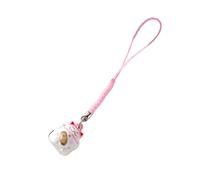 AOOOWER Porte-clés avec nœud en perles et cordon tissé coloré - Accessoire de sac tendance pour femme, 2528cm, Alliage de coton, Pas de gemme