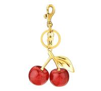 AOOOWER Porte-clés avec pendentif cerise portable pour femme - Décoration de sac à main et intérieur de voiture, 12.5cm, Alliage de résine, Pas de gemme