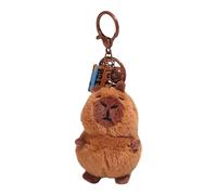 AOOOWER Porte-clés Capybaras tendance et élégant en peluche robuste pour sacs et clés, 14cm x 7cm x 5cm, Peluche, Pas de gemme