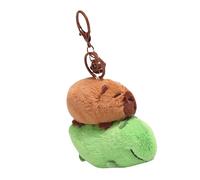 AOOOWER Porte-clés Capybaras tendance et élégant en peluche robuste pour sacs et clés, 18cm x 12cm x 3cm, Peluche, Pas de gemme