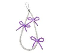 AOOOWER Porte-clés coloré fait à la main avec perles papillon pour téléphone portable unique et élégant, SizeApprox.36cm/14.17in, Alliage acrylique, Sans pierre précieuse