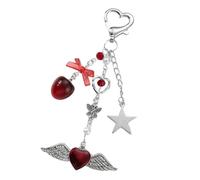 AOOOWER Porte-clés décoratif en forme d'étoile délicate en forme de nœud en alliage à suspendre pour ajouter une touche de, Size Approx. 4.41inch11.2cm, Alliage, Pas de gemme