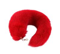 AOOOWER Porte-clés élégant avec pendentif en forme de queue de sac pour femme, 25cm, Peluche, Pas de gemme