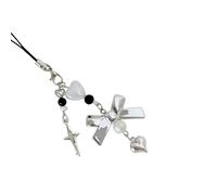 AOOOWER Porte-clés élégant en alliage avec pendentif en forme de violon et de téléphone pour guitare, porte-clés tendance en alliage pour sacs, 7x2.5cm, Résine et alliage, Pas de gemme