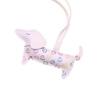 AOOOWER Porte-clés élégant en cuir synthétique motif teckel tendance pour sac à main pour femmes et filles, 12x6cm, Polyuréthane, Pas de gemme