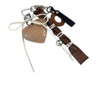 AOOOWER Porte-clés élégant en métal creux avec strass pour les amateurs de musique et la mode, 5.07x3.9in, Alliage, Pas de gemme