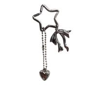 AOOOWER Porte-clés en forme de cœur, étoile et nœud pour femme, 9.5x3.5cm, Alliage, Pas de gemme