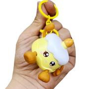 AOOOWER Porte-clés en forme de gâteau de dessin animé avec lumières et sons en forme de nourriture pour sac à dos, bijoux faits à la main, anniversaire, SizeApprox.5.5x5cm/2.17x1.97inch, ABS, Pas de