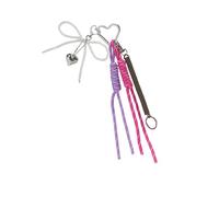 AOOOWER Porte-clés en forme de lapins en peluche - En coton doux - Accessoire de sac tendance pour filles, 18cm, Coton, Pas de gemme