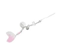 AOOOWER Porte-clés en forme de queue de poisson/basse/cœur avec breloque pour téléphone portable détachable, 16.9CM, Perles + alliage, Sans pierre précieuse