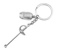 AOOOWER Porte-clés en métal en alliage de zinc pour les amateurs de sport et les collectionneurs, portable et élégant, 2.34x2.34in, Alliage de zinc, Pas de gemme