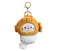 AOOOWER Porte-clés en peluche douce en forme de chat coloré pour filles et adultes, 5.46x3.9in, Peluche, Pas de gemme