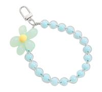 AOOOWER Porte-clés floral avec verrou sécurisé en acrylique pour sac à main, accessoire de téléphone, pendentif pour sac à main, 12.5x4.5cm, Acrylique, Pas de gemme