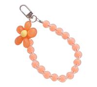 AOOOWER Porte-clés floral avec verrou sécurisé en acrylique pour sac à main, accessoire de téléphone, pendentif pour sac à main, 12.5x4.5cm, Acrylique, Pas de gemme
