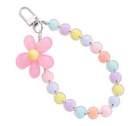 AOOOWER Porte-clés floral avec verrou sécurisé en acrylique pour sac à main, accessoire de téléphone, pendentif pour sac à main, 12.5x4.5cm, Acrylique, Pas de gemme