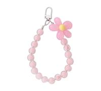AOOOWER Porte-clés floral avec verrou sécurisé en acrylique pour sac à main, accessoire de téléphone, pendentif pour sac à main, 12.5x4.5cm, Acrylique, Pas de gemme