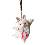 AOOOWER Porte-clés jouet dansant en peluche avec pendentif en forme de lapins de dessin animé ornement élégant sac, 16cm, Peluche, Pas de gemme
