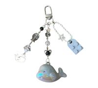 AOOOWER Porte-clés ours en peluche fait à la main adorable breloque en peluche pour sacs clés ou intérieur de voiture, SizeApprox.11x17cm/4.33x6.69inch, Peluche, Pas de gemme