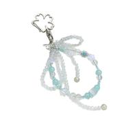 AOOOWER Porte-clés polyvalent en forme d'étoile avec breloque délicate en cristal et nœud élégant pour un usage quotidien, 13.5cm, Alliage de cristal, Pas de gemme