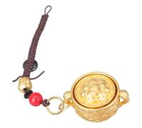 AOOOWER Porte-clés porte-bonheur motif bassin au trésor pour la prospérité et la richesse en forme d'animal robuste, 10cm, Métal, Pas de gemme