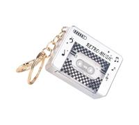 AOOOWER Porte-clés radio rétro avec motifs miniatures évoquant des souvenirs d'enfance pour les amateurs de styles vintage et tendance, Size 5.3x4.3cm/2.09x1.69inch, Acrylique, Pas de gemme
