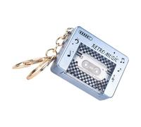 AOOOWER Porte-clés radio rétro avec motifs miniatures évoquant des souvenirs d'enfance pour les amateurs de styles vintage et tendance, Size 5.3x4.3cm/2.09x1.69inch, Acrylique, Pas de gemme