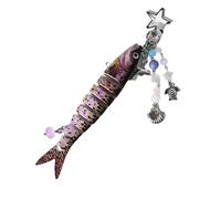 AOOOWER Porte-clés réaliste en forme de poisson à la mode, idéal pour les fêtes et les occasions décontractées, 17.5*3*2cm, Plastique, Pas de gemme