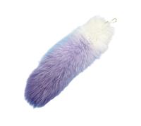 AOOOWER Porte-clés tendance en forme de queue de renard - Élégant porte-clés multifonction coloré - Accessoire pour femme, 40 cm, Imitation fourrure, Pas de gemme