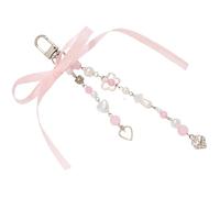 AOOOWER Porte-clés tendance en perles de résine avec pendentif coloré en perles de macaron pour sac porte-clés léger, 14CM, Résine + alliage, Pas de gemme