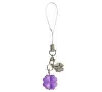 AOOOWER Porte-clés trèfle à quatre feuilles porte-bonheur en résine verte pour sac de téléphone accessoire style coréen pour sac de téléphone, 9.5 1.5 2g 5.5 1.5 4.5g, Alliage, Pas de gemme