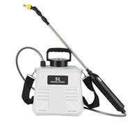 AOOOWER Pulvérisateur de jardin électrique 5 L avec poignée rechargeable, 4 modes de brumisation télescopique, pulvérisateur d'eau