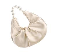 AOOOWER Sac à bandoulière en satin fin orné de pierres de satin multiples approches exemplaires pour le travail, les voyages, les vacances, sac élégant en satin pour les voyages quotidiens, champagne
