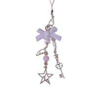 AOOOWER Sweet Phone Chain Strap Lanyard Bowknot Papillon Pendentif Téléphone Charm Suspendu Décoration Mode Téléphone, 16cm, Alliage acrylique, Pas de gemme