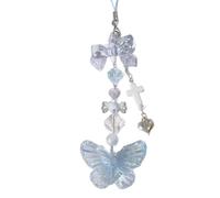 AOOOWER Sweet Phone Chain Strap Lanyard Bowknot Papillon Pendentif Téléphone Charm Suspendu Décoration Mode Téléphone, 16cm, Alliage acrylique, Pas de gemme