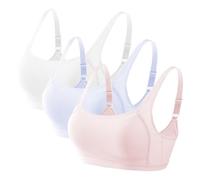 AOOPOO 3 Pièces Soutien-Gorge D'entraînement sans Couture pour Filles, Soutien-Gorge de Sport avec Réglable Haut à Bretelles et Coussinets Fixes, sous-Vêtements Bustier Brassières 12 à 18 Ans