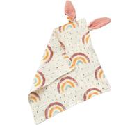 AOOPOO Couverture de Sécurité pour Bébé Double Couche Mousseline de Coton Nouveau-né Doudou avec Oreilles de Lapin Consolateur Bébé pour Tout-Petits Enfants Filles Garçons Cadeau