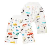 AOOPOO Jupe de Couche Bébé, Pantalons de Couche, Jupe Apprentissage Propreté Enfant, Culotte d'apprentissage Nuit Lavable, Jupe d'Entraînement Bébé en Coton Lavable & Réutilisable, Lot de 2, 0-8 Ans