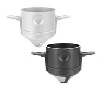 AOOPOO Lot de 2 Filtre à Café Permanent en Acier Inox, Goutteur de Café Réutilisable avec Double Maille, Portable Porte Filtre à Café Sans Papier Pliable pour Maison Bureau Camping Voyage