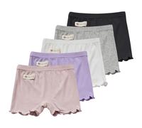 AOOPOO Lot de 5 Short Fille Legging Courte sous Robe en Modal Coton Boxer Culotte Sécurité Shorts Cycliste Sport Danse Gymnastique Yoga Pantalon Court Été Uni pour Bébé Enfant Filles 1-7 Ans