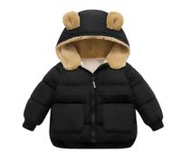 AOOPOO Manteau d'hiver Bébé et Tout-petit Veste en Duvet à Capuche avec Oreilles d'ours Mignonnes et Poches Blousons Manches Longues Chaud Léger Vêtements d'extérieur pour Garçons Filles 9 Mois-3 Ans