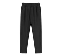 AOOPOO Pantalon Polaire Thermique pour Femme Âgés Pantalon Jambe Droite Taille Élastique Pantalon Hiver Chaud Doublé Polaire Pantalon Décontractés avec Poches pour Femmes D'âge Moyen et Âgées, S-XL