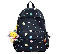 AOOPOO Sac à Dos pour Adolescents Filles, Sac Scolaire Léger et Imperméable en Nylon avec Compartiment Ordinateur, Cartable Kawaii Fille avec Pendentif Étoile pour École et Voyage